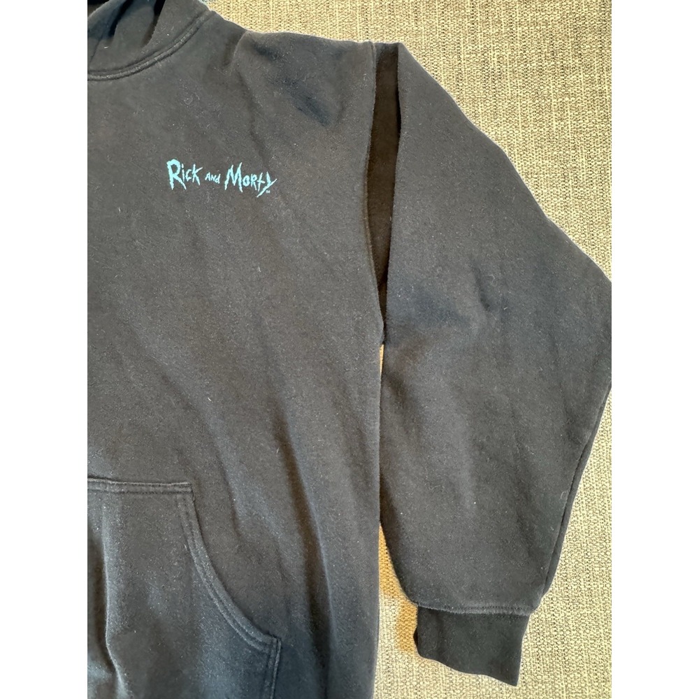 Rick And Morty  Virtual‎ Reality Black Hoodie Size Large Pullover With Pocket - Picture 9 of 16